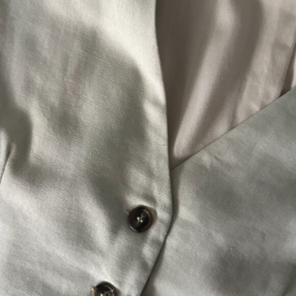Le Lis Collection Linen Blend Button-Front Vest – Size S (Beige) - Picture 7 of 7